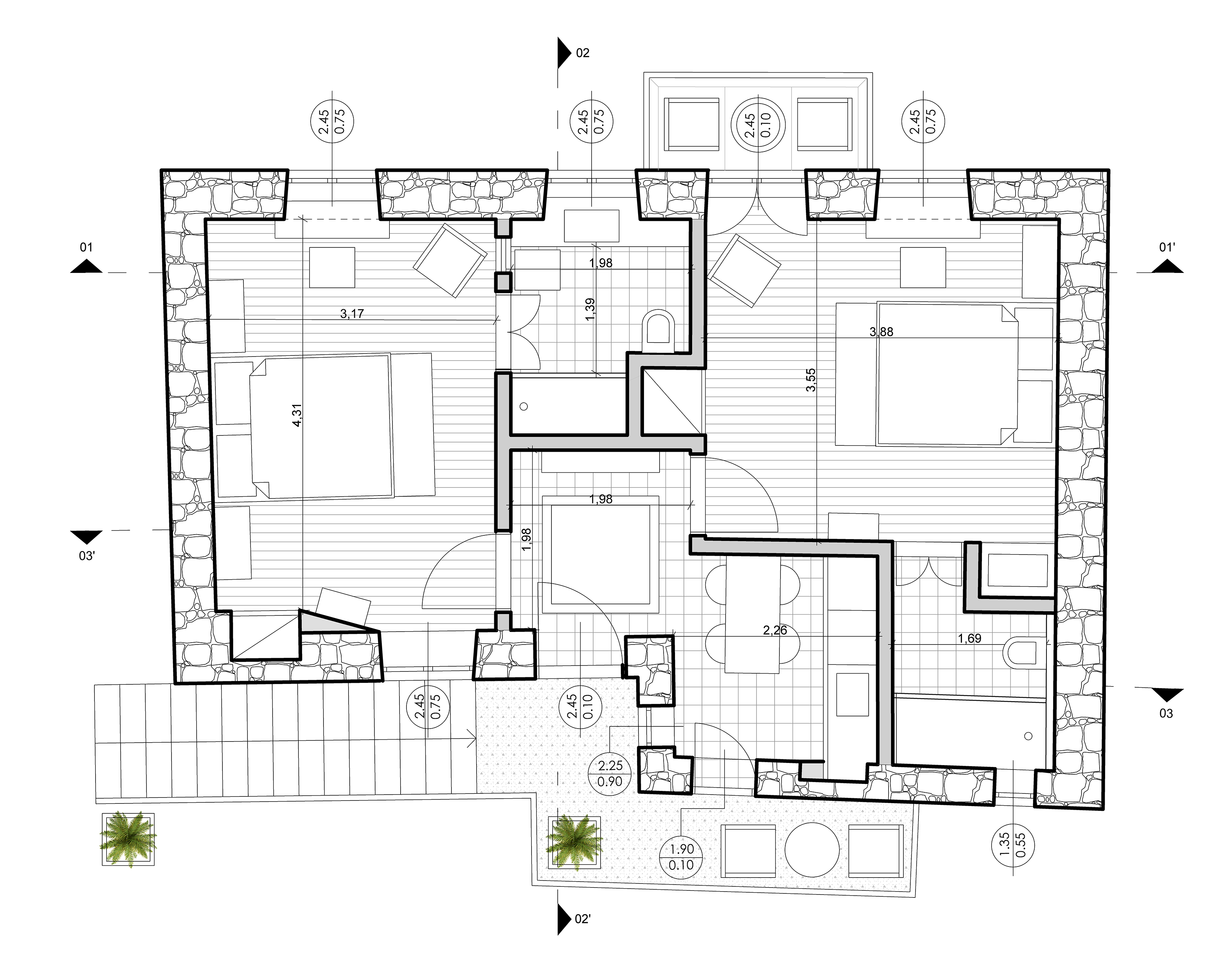 Evripiotis Architects-athena-suites-paros-architects-groundfloor-new.png-Athena Suites, Paros Island