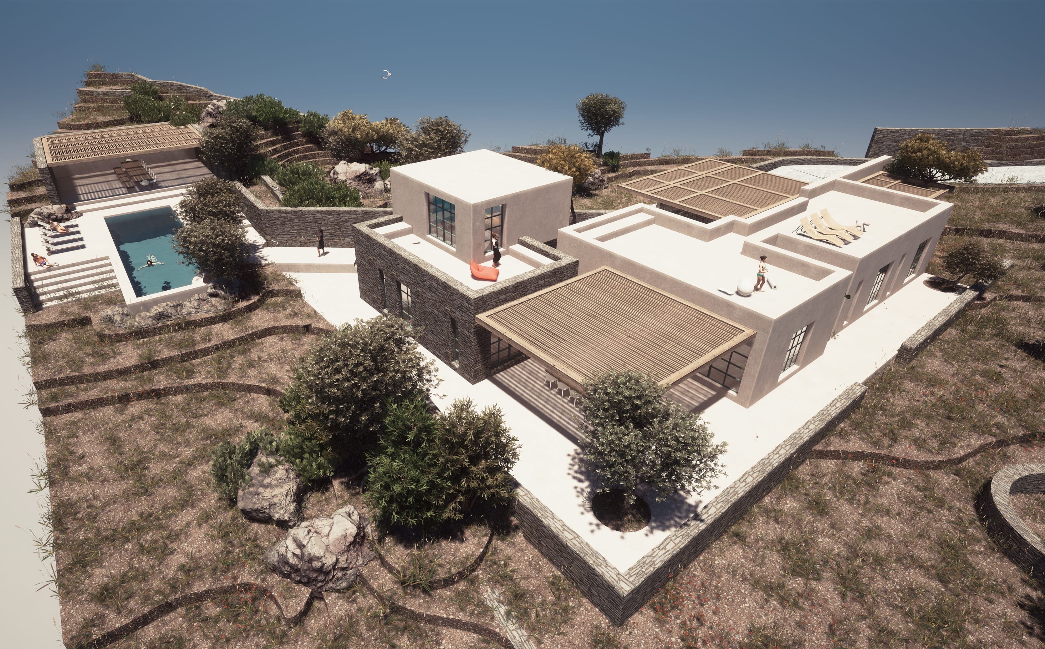 Evripiotis Architects-Olive Garden House, Sifnos Island