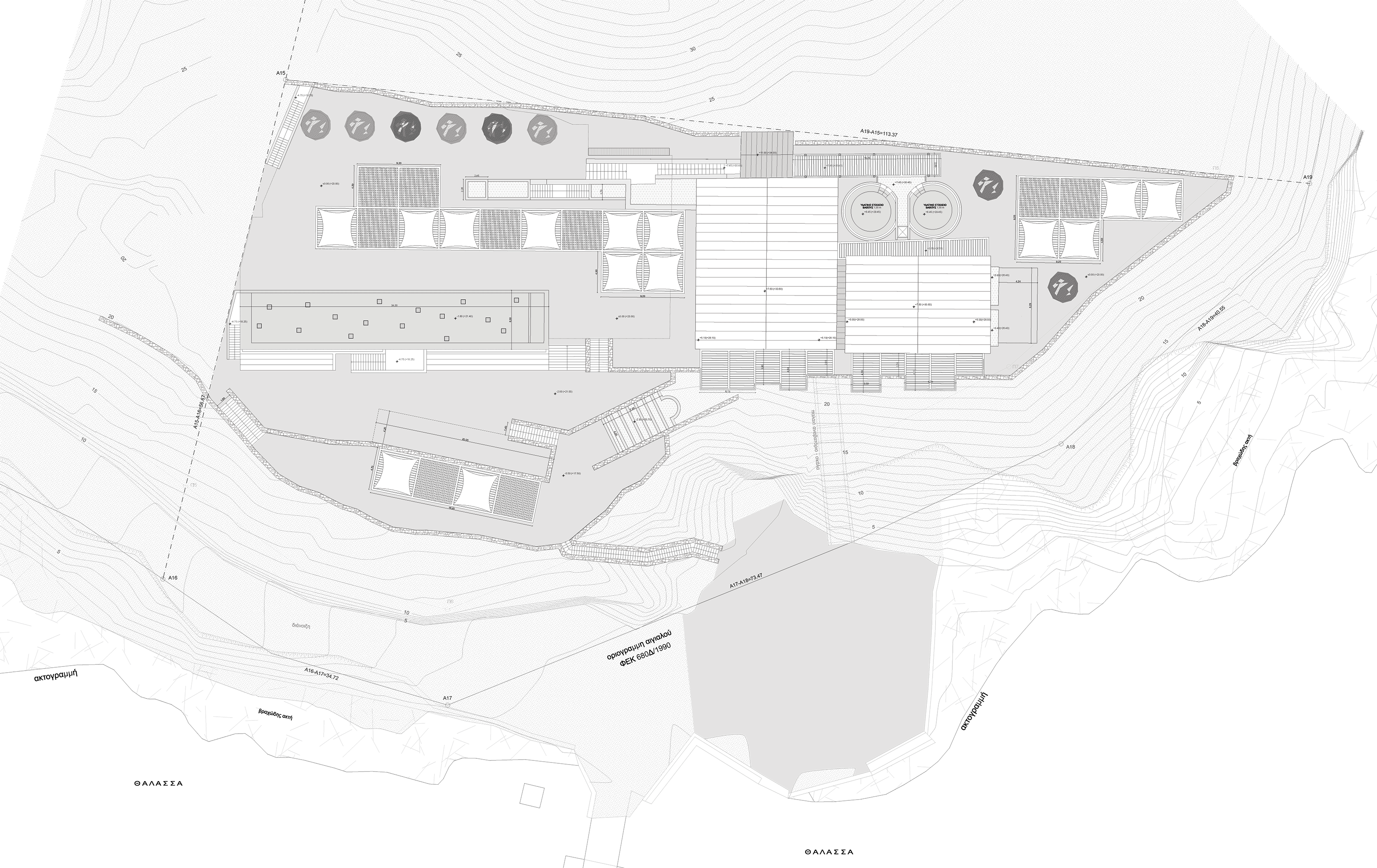 Evripiotis Architects-multifunctional-mykonos-evripiotis-architects-masterplan.png-Multifunctional Concept in Industrial Shell, Mykonos Island