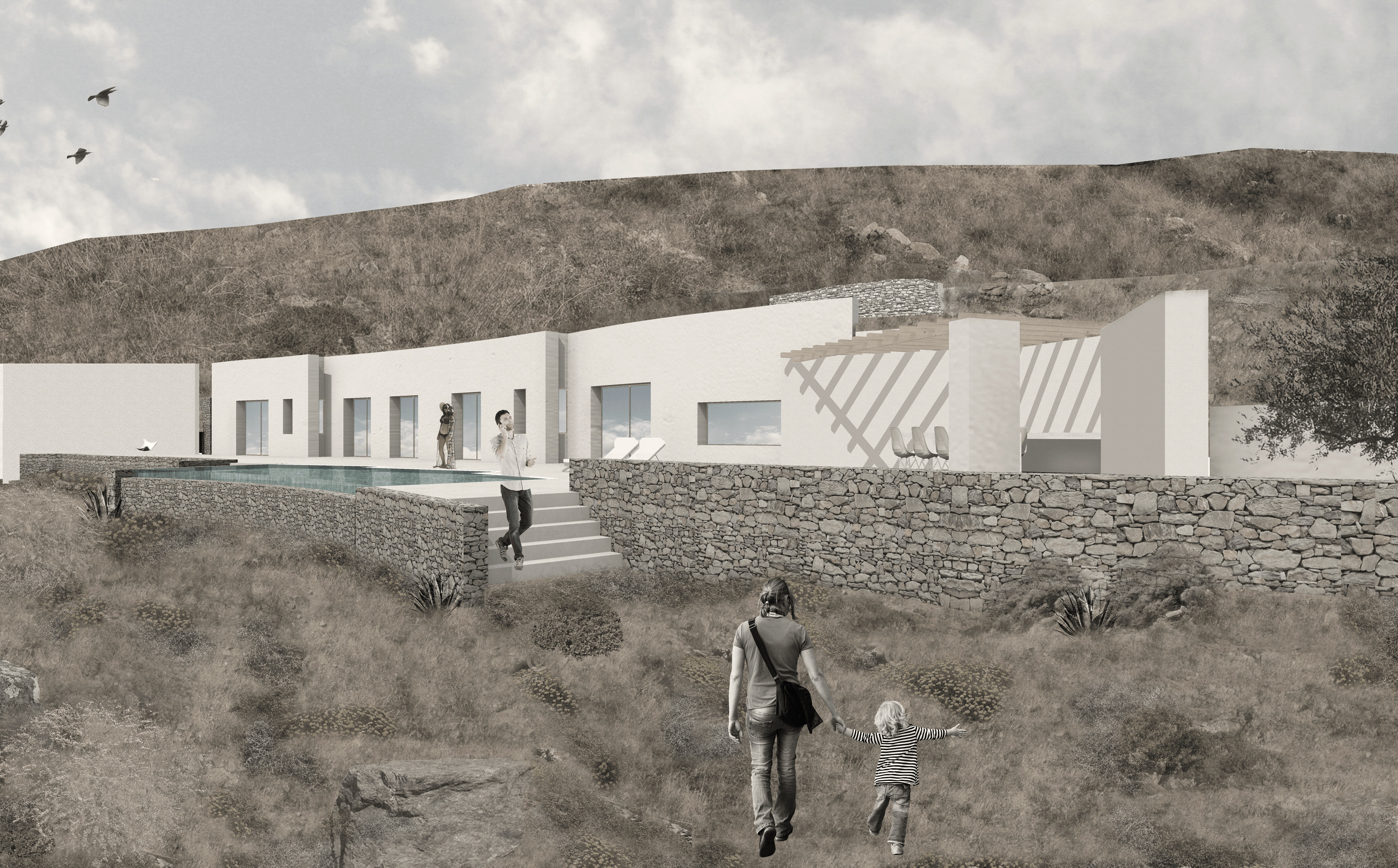 Evripiotis Architects-Rock House, Mykonos Island