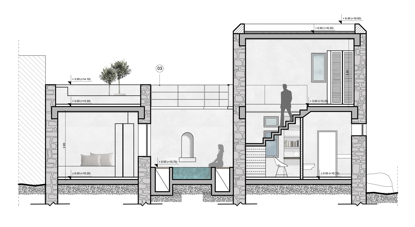 Evripiotis Architects--Unfolding Courtyard House, Paros Island
