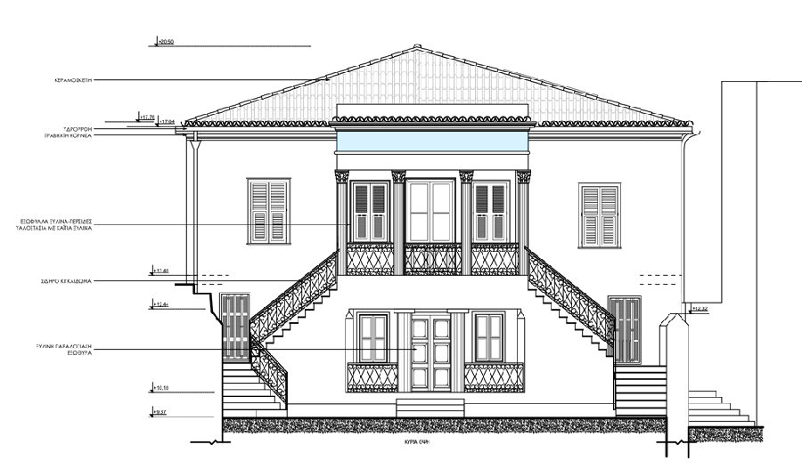 Evripiotis Architects-villa-donna-syros-evripiotis-architects-elevation-B-new.png-Villa Donna, Syros Island